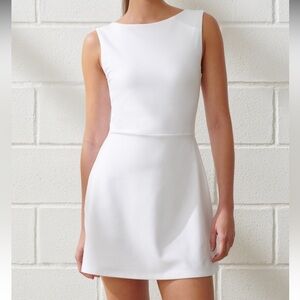 Abercrombie & Fitch YPB sculptLUX Slash Mini Dress in White